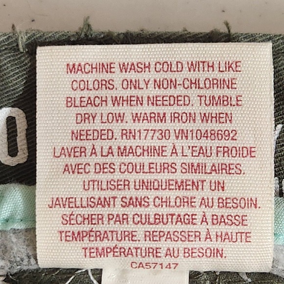 Mossimo Junior Pants 4 Solid Military Army Green Slim Skinny Fit Lowest Rise NWT - Picture 4 of 13